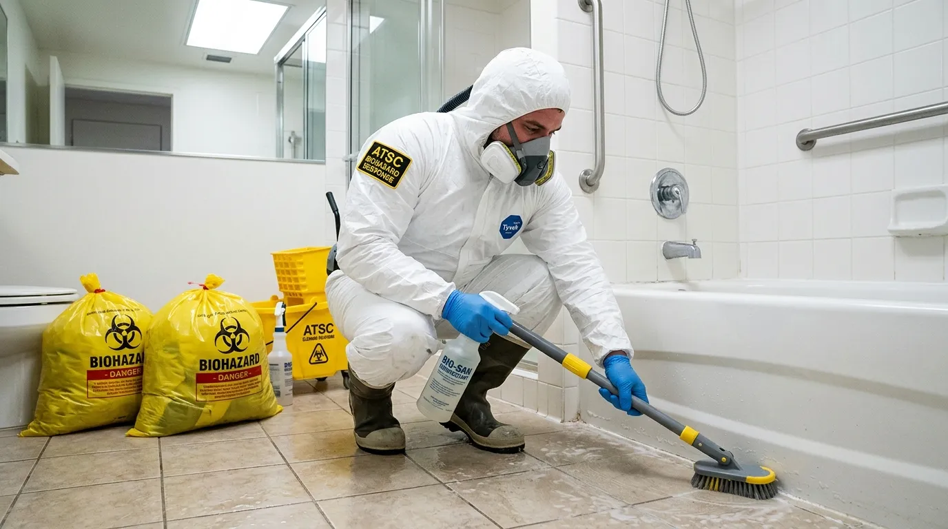 Decontamination equipment deployed for Blood Cleanup in Pasadena Hills